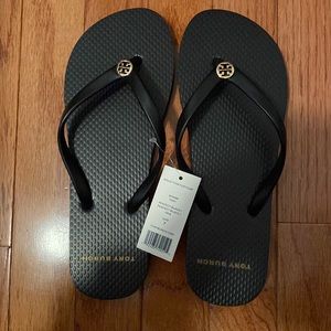 Tory Burch Black thong flip flops. BRAND NEW